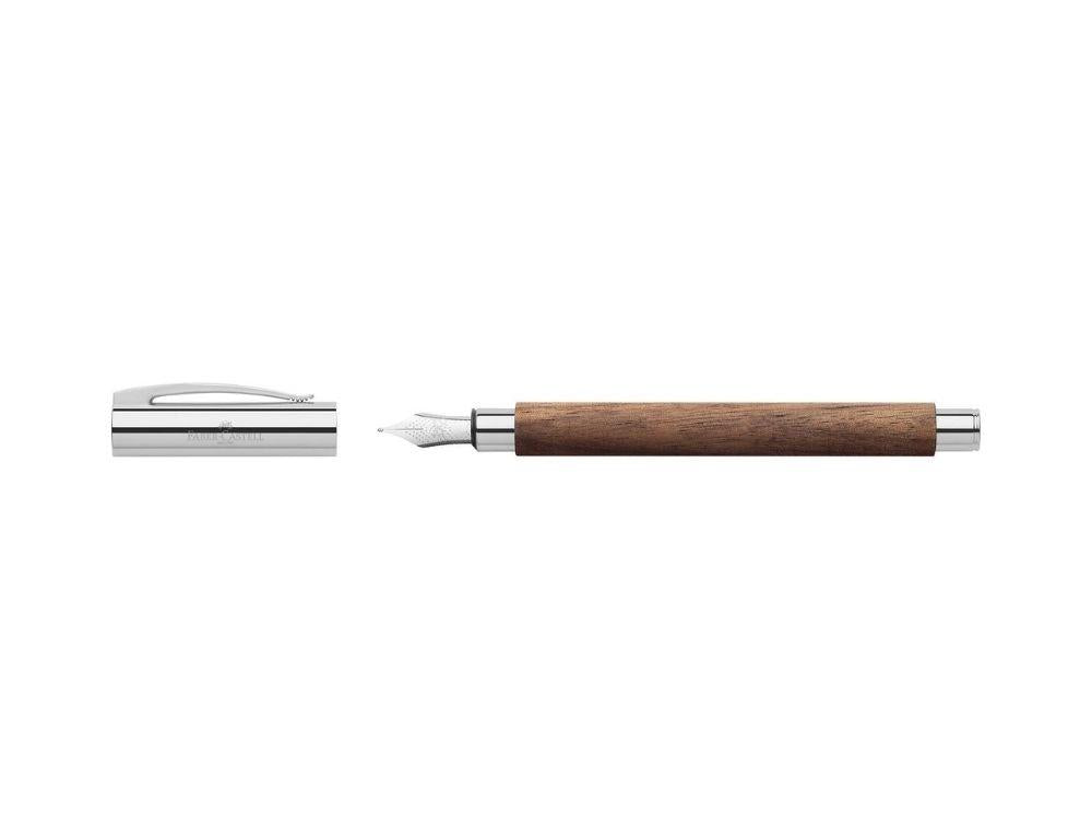 Faber-Castell Ambition Nogal Fountain Pen, Wood, Brown, Metal, 148580