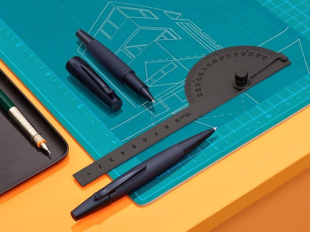 Faber-Castell E-Motion Pure Black Rollerball pen, Aluminum, 148625