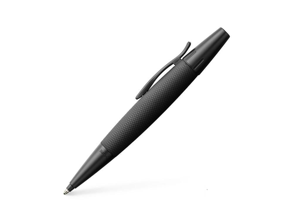 Faber-Castell E-Motion Pure Black Ballpoint pen, Aluminum, Matt black, 148690