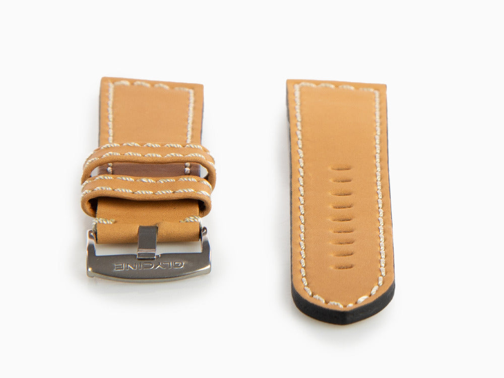 Glycine, Leather strap, 24mm, Brown, LB7BHH-24