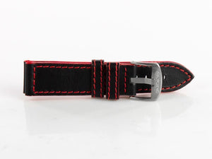 Glycine, Leather strap, 22mm, Black, LB9BRD-22