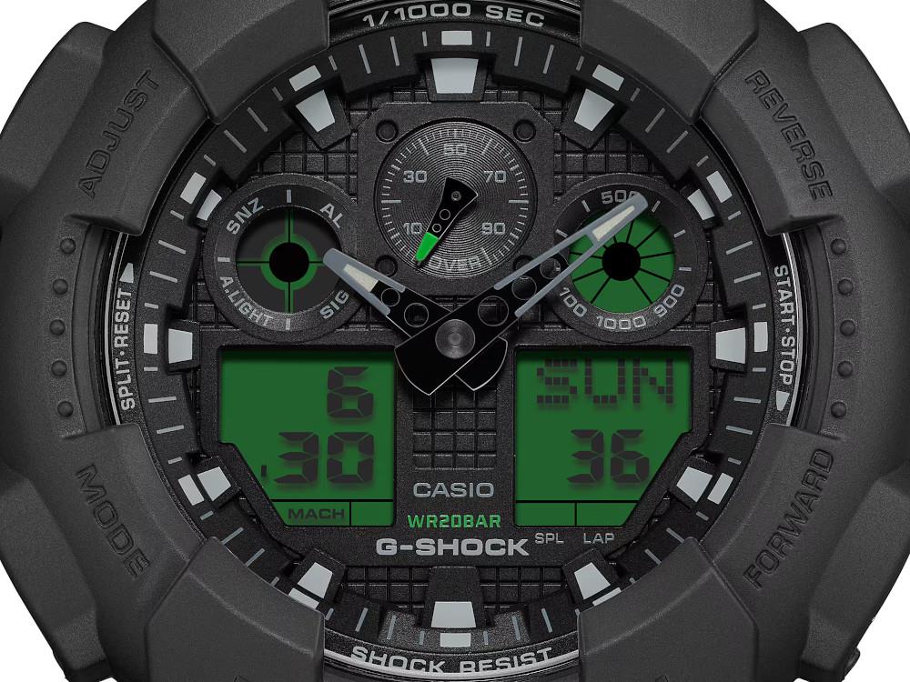 G-SHOCK Casio Classic Quartz Watch, Resin, Black, GA-100BEG-1AER