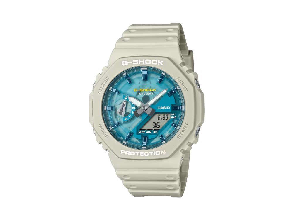 G-SHOCK Casio Classic Quartz Watch, Blue, 48.5 × 45.4mm, GA-2100AS-5AER