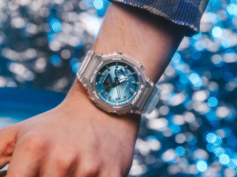 G-SHOCK Casio Classic Bright Metallic Quartz Watch, Blue, GA-2100BM-7A2ER