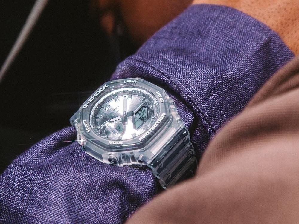 G-SHOCK Casio Classic Bright Metallic Quartz Watch, Silver, GA-2100BM-7A8ER