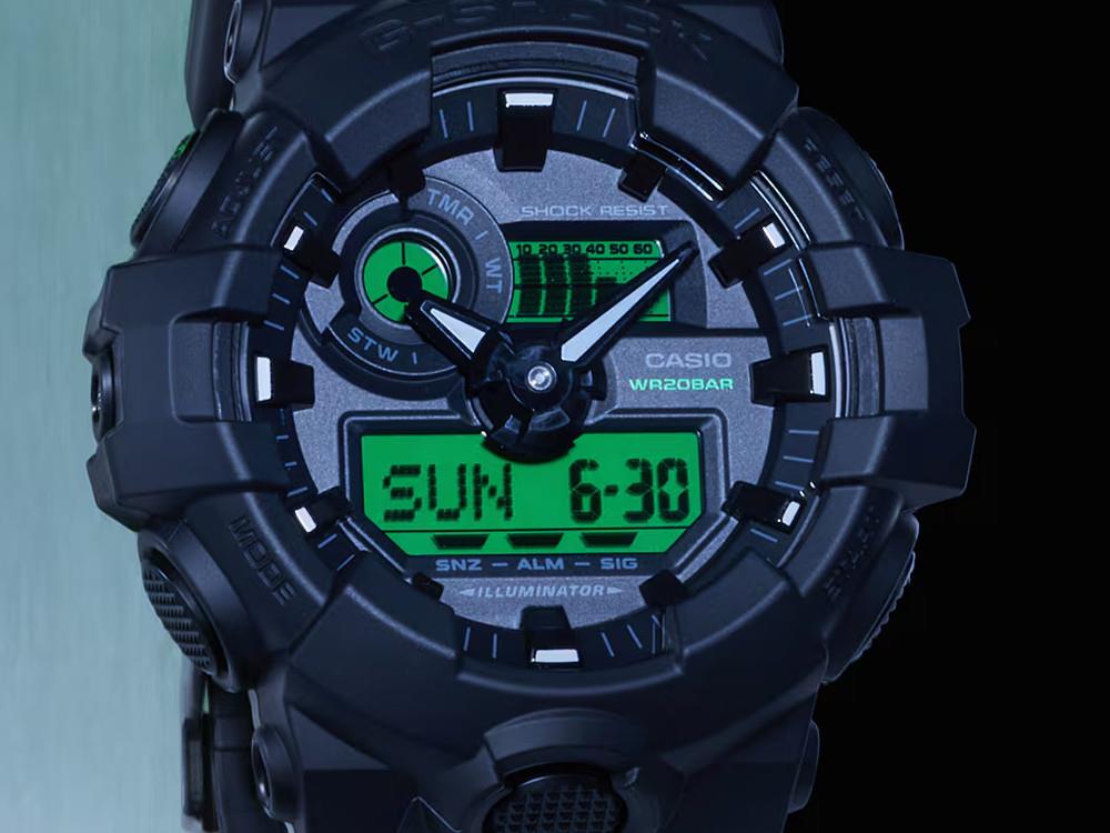 G-SHOCK Casio Classic Quartz Watch, Resin, Black,  GA-700BEG-1AER