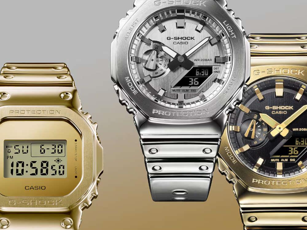 G-SHOCK Casio G-Steel Quartz Watch, Silver, 49.3mm × 44.4mm, GM-2100YM-8AER