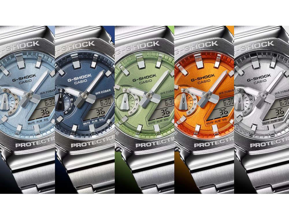 G-SHOCK Casio G-Steel Quartz Watch, Silver, 49.3mm × 44.4mm, GM