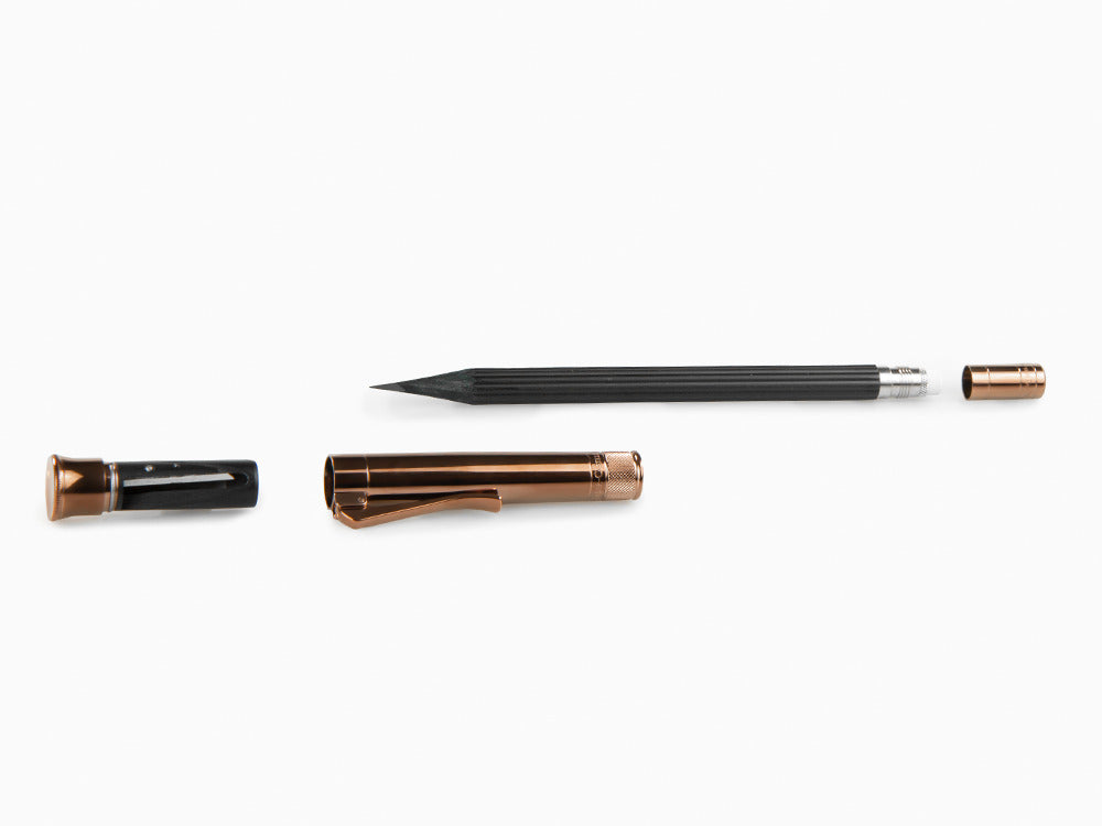 Graf von Faber-Castell Perfect Pencil Brown Edition, Ribbed, PVD, Black 118536