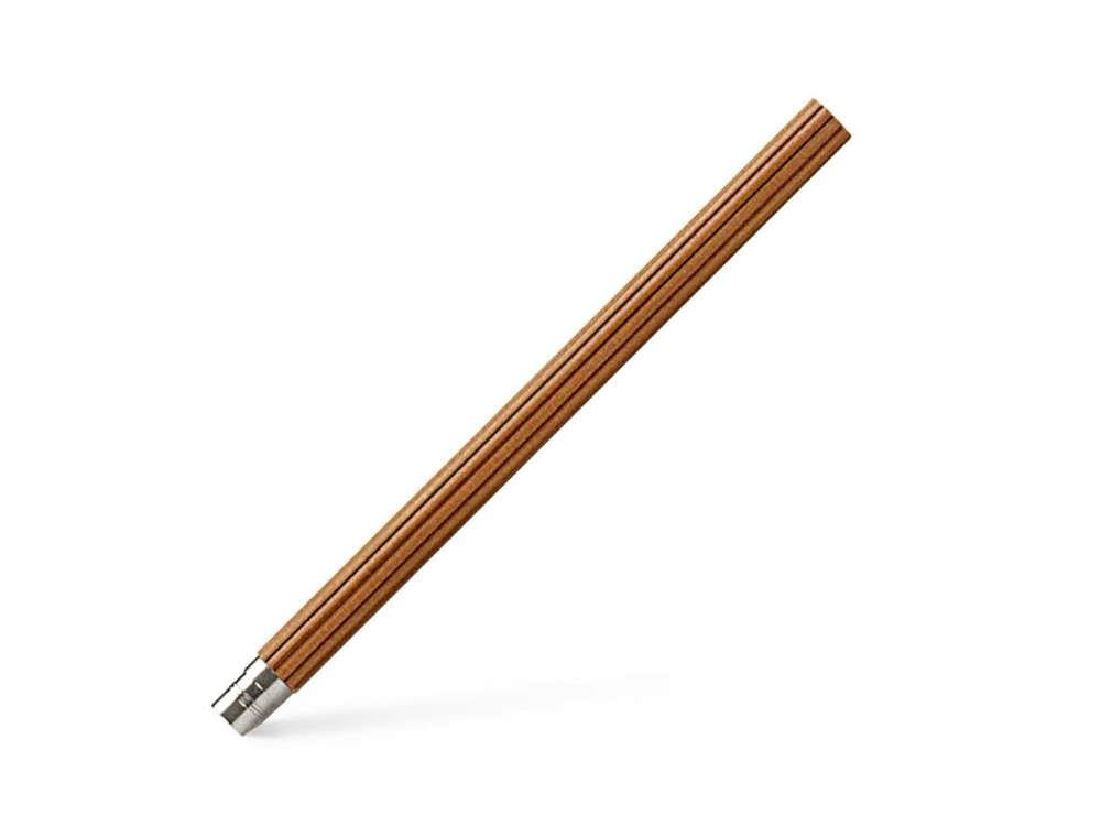 5 Graf von Faber-Castell Perfect Pencils, Wood, Chrome Trim, Brown, 118645