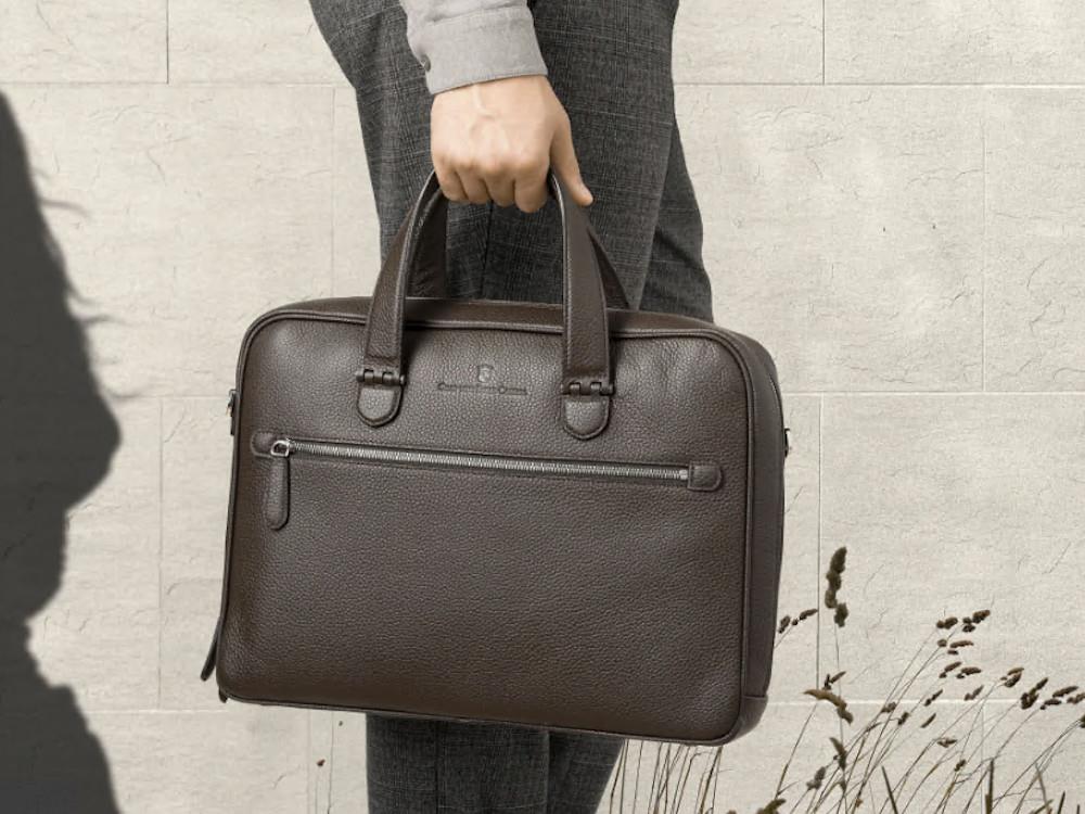 Graf von Faber-Castell Cashmere Document case, Calfskin Leather, Brown, 118684