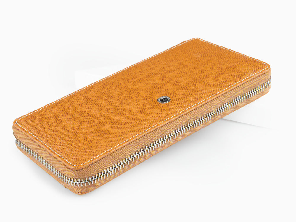 Graf von Faber-Castell Epsom Wallet, Cognac, Leather, 14 Cards, Zip, 118962