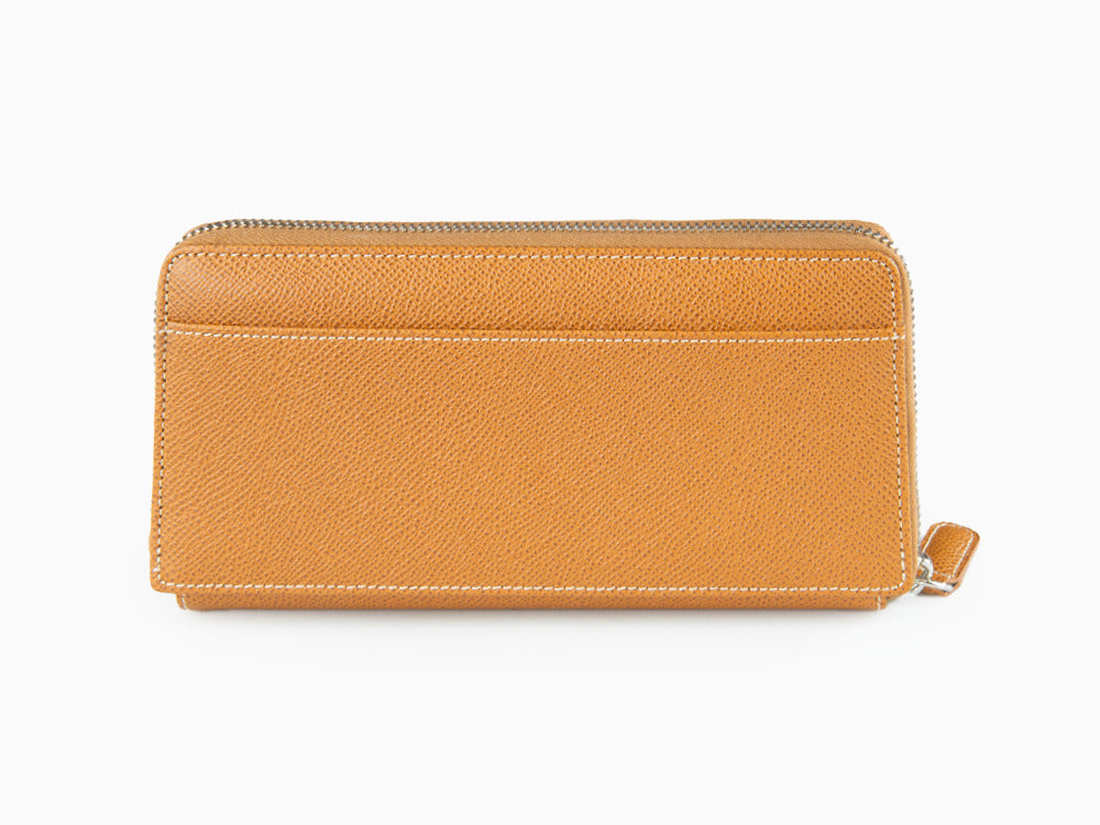 Graf von Faber-Castell Epsom Wallet, Cognac, Leather, 14 Cards, Zip, 118962