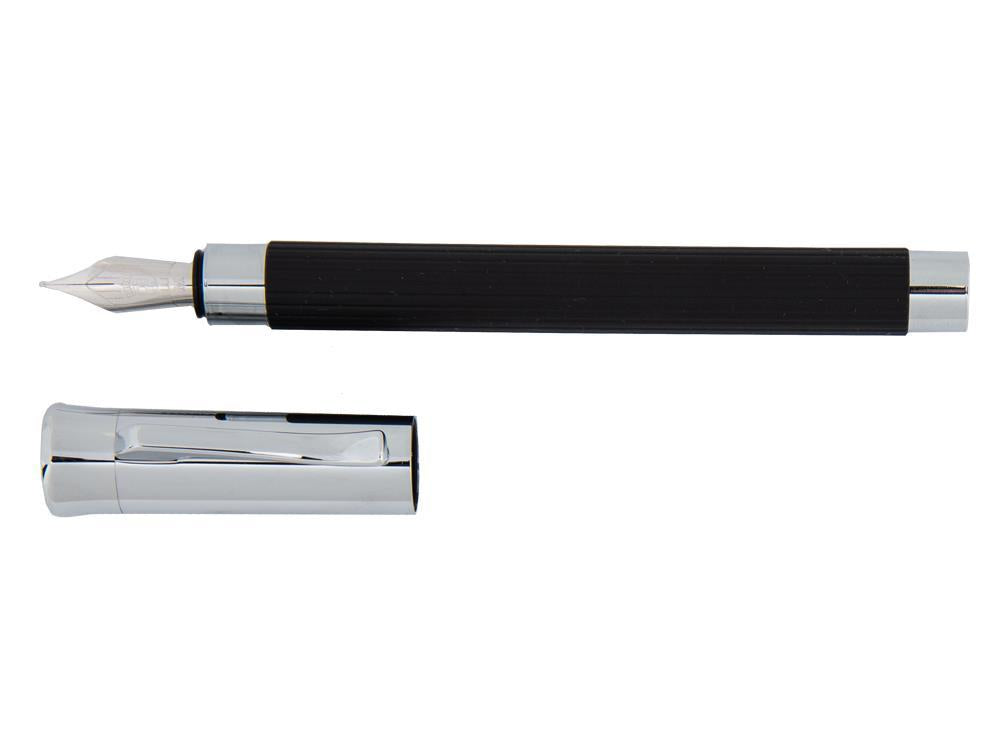 Graf von Faber-Castell Tamitio Fountain Pen, Metal, Ribbed, Black