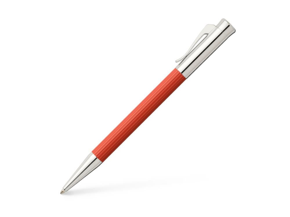 Graf von Faber-Castell Tamitio India Red Ballpoint pen, Lacquer, Ribbed, 141586