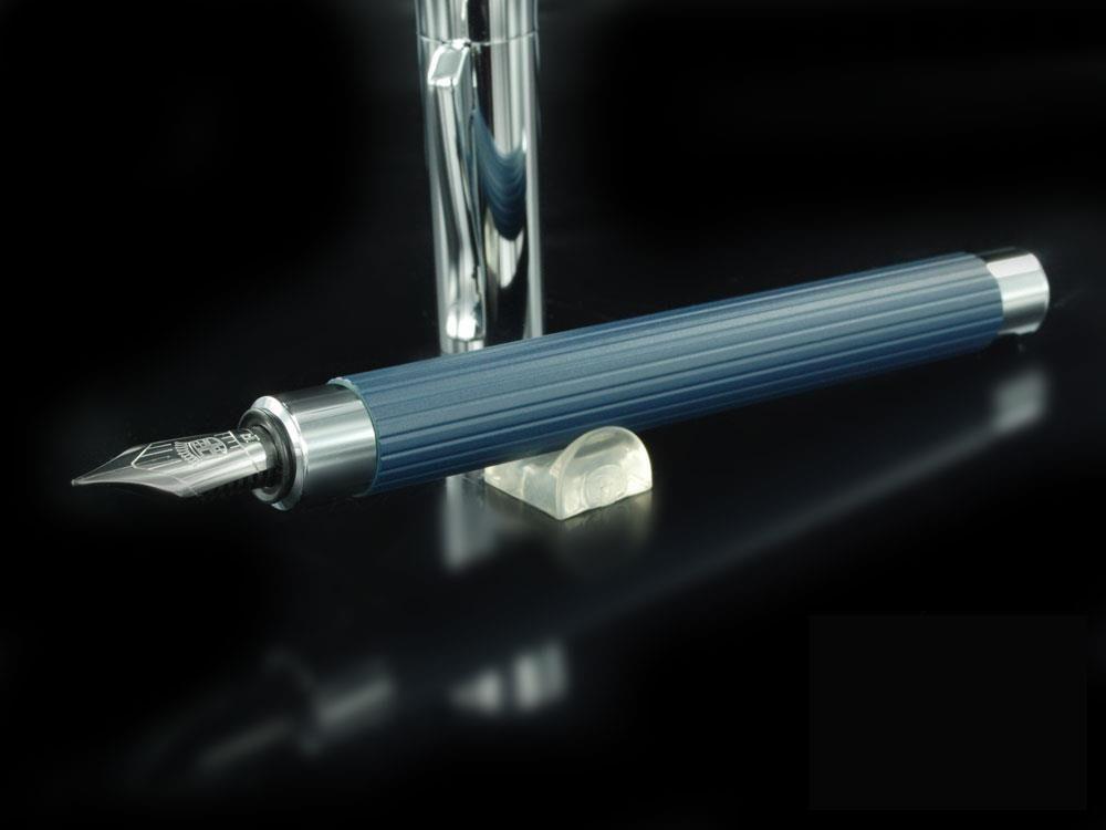 Graf von Faber-Castell Tamitio Fountain Pen, Ribbed, Navy Blue, 141710