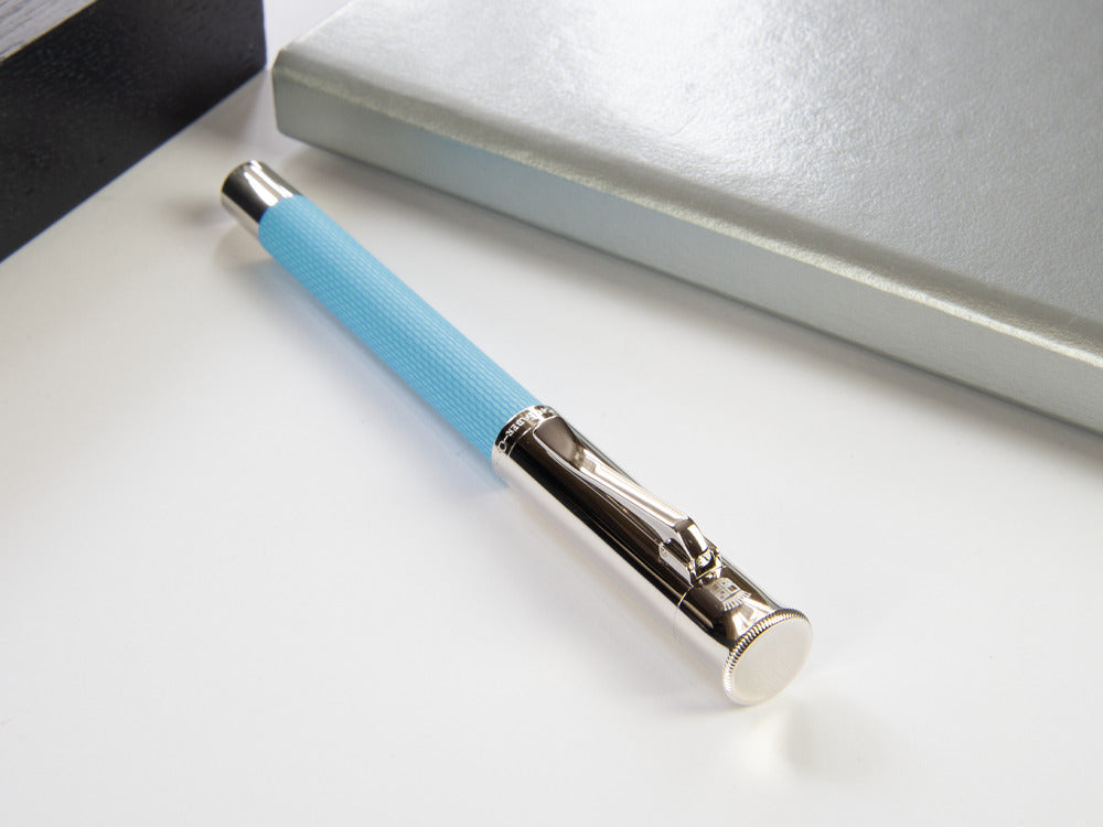 Graf von Faber-Castell Guilloche Gulf Blue Fountain Pen, Precious resine