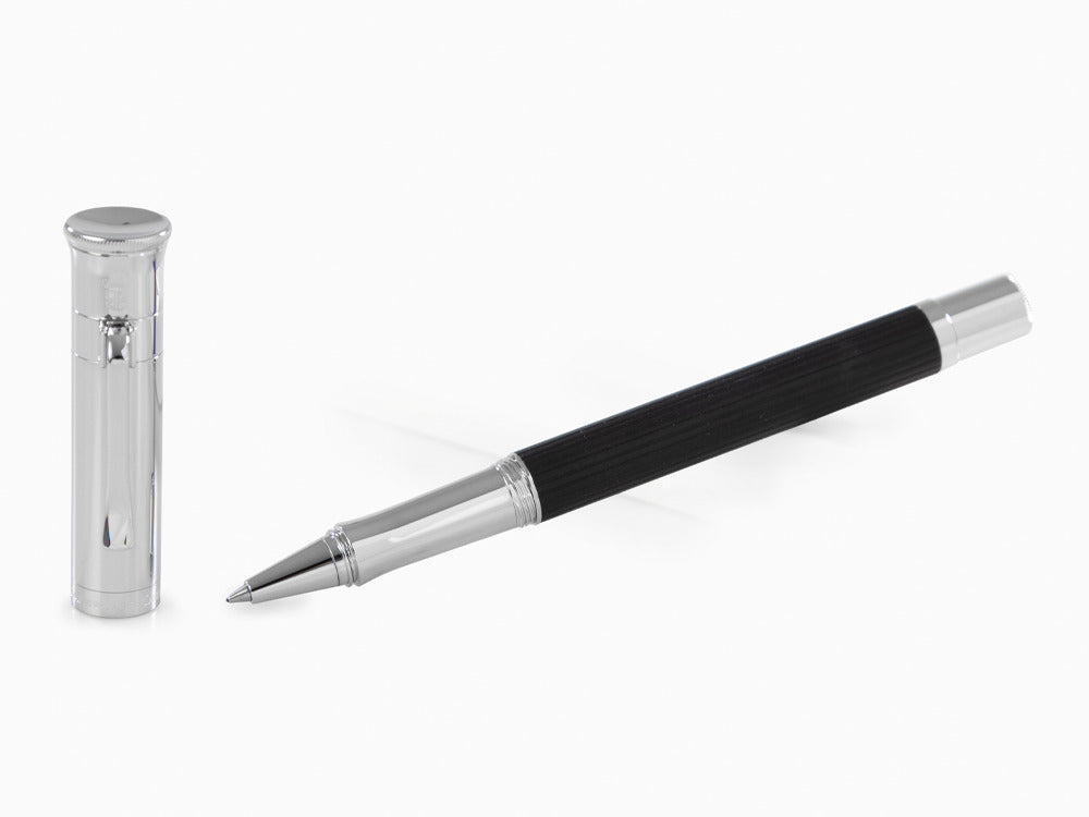 Graf von Faber-Castell Classic Rollerball pen, Ebony wood, Platinum trim,145511