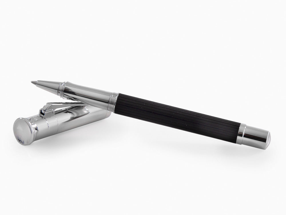 Graf von Faber-Castell Classic Rollerball pen, Ebony wood, Platinum trim,145511