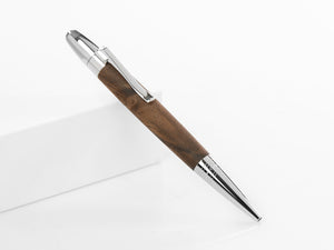 Graf von Faber-Castell Magnum Ballpoint pen, Walnut wood, Platinum trim, 146387