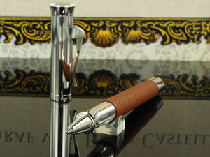 Graf von Faber-Castell Guilloche Rollerball pen, Precious resine, Cognac