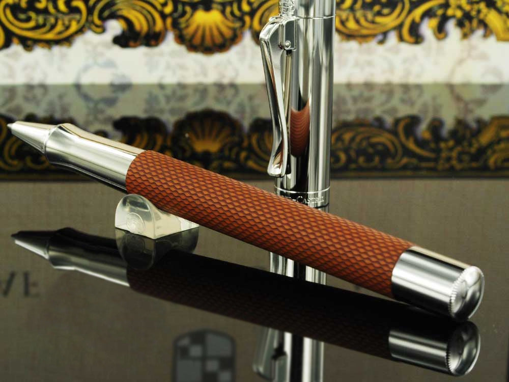 Graf von Faber-Castell Guilloche Rollerball pen, Precious resine, Cognac