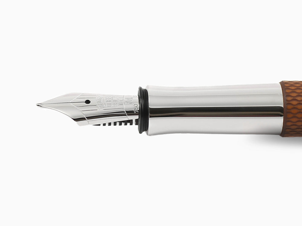Graf von Faber-Castell Guilloche Fountain Pen, Precious resine, Cognac