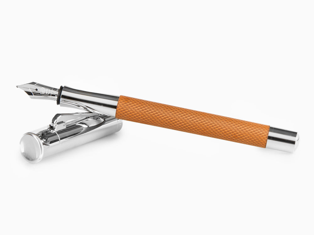 Graf von Faber-Castell Guilloche Fountain Pen, Precious resine, Cognac