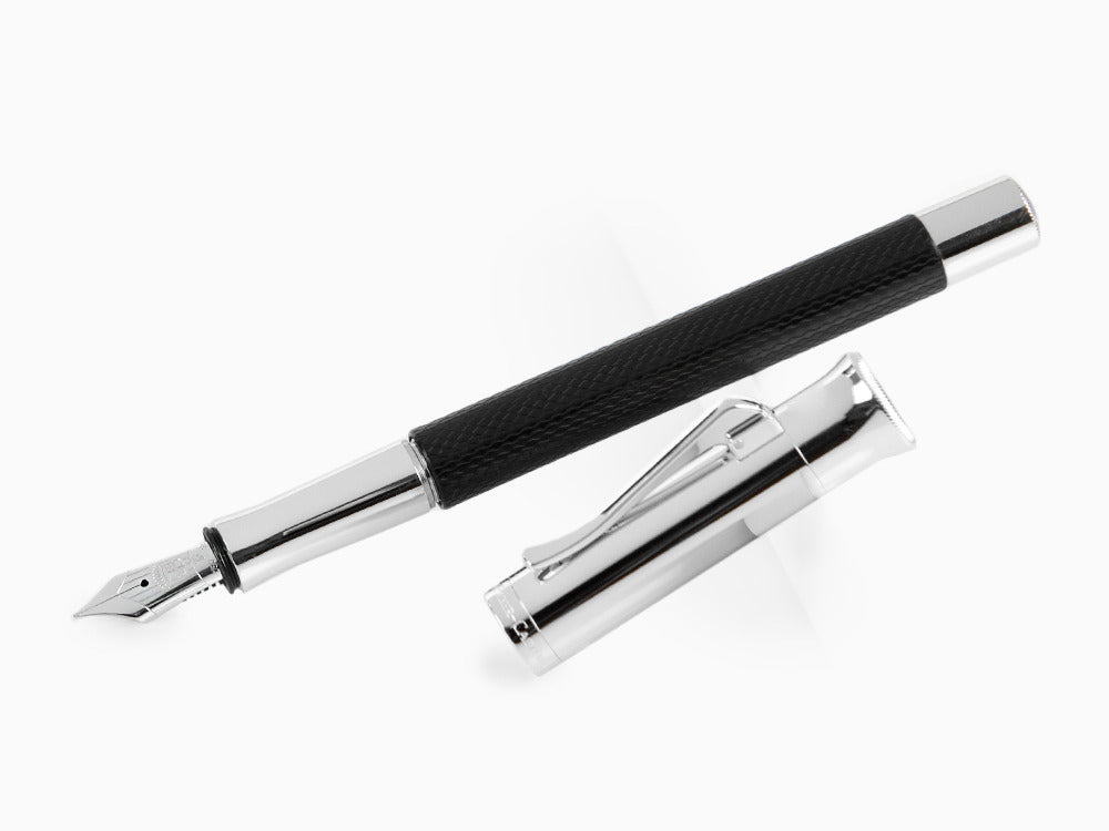 Graf von Faber-Castell Guilloche Fountain Pen, Precious resine, Black