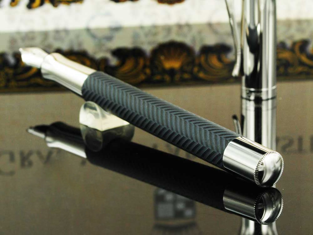 Graf von Faber-Castell Guilloche Ciselé Fountain Pen, Anthracite, 146700