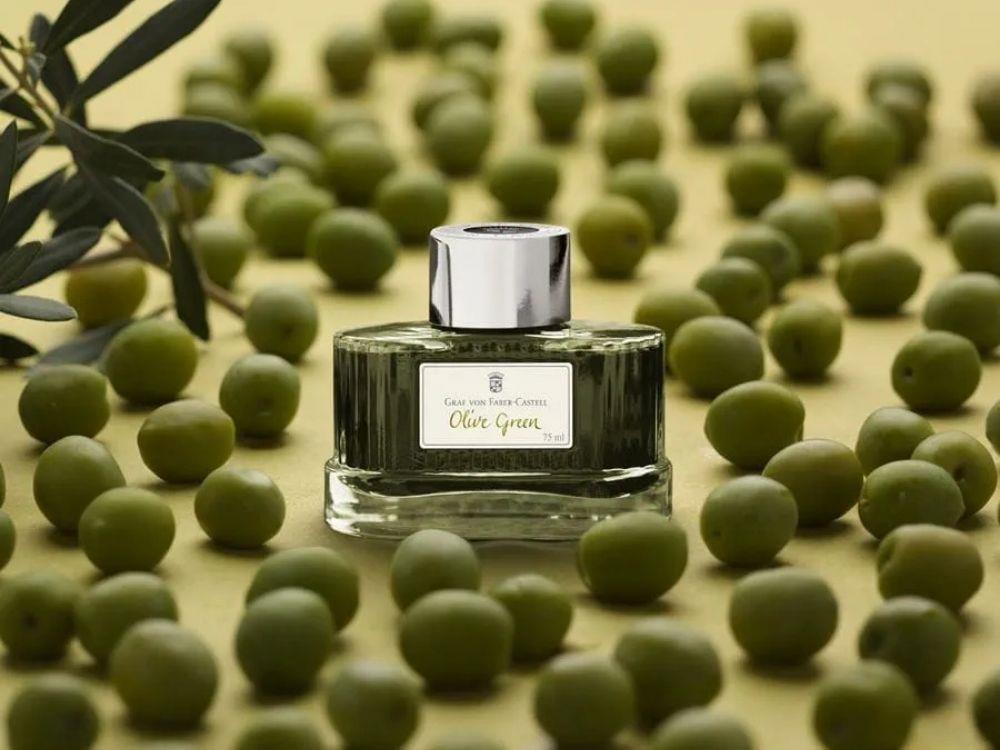 Graf von Faber-Castell Ink Bottle Olive Green, 75ml, T141015