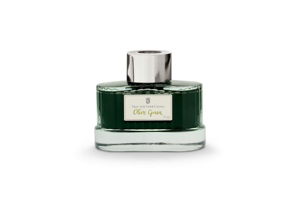 Graf von Faber-Castell Ink Bottle Olive Green, 75ml, T141015
