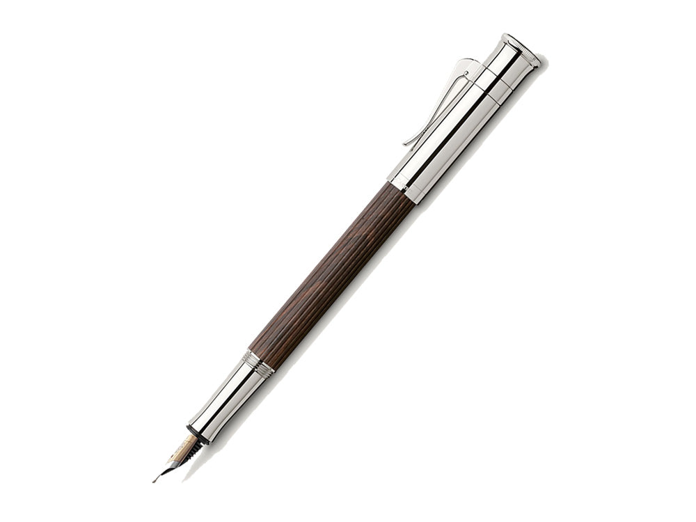 Graf von Faber-Castell Classic Fountain Pen, Grenadilla wood, Platinum