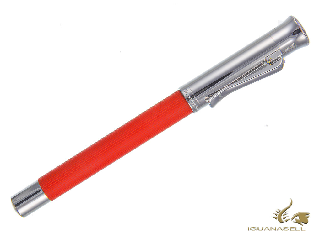 Graf von Faber-Castell Guilloche India Red Fountain Pen, Precious resine