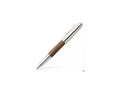 Graf von Faber-Castell Magnum Rollerball pen, Walnut wood, Platinum trim, 146388