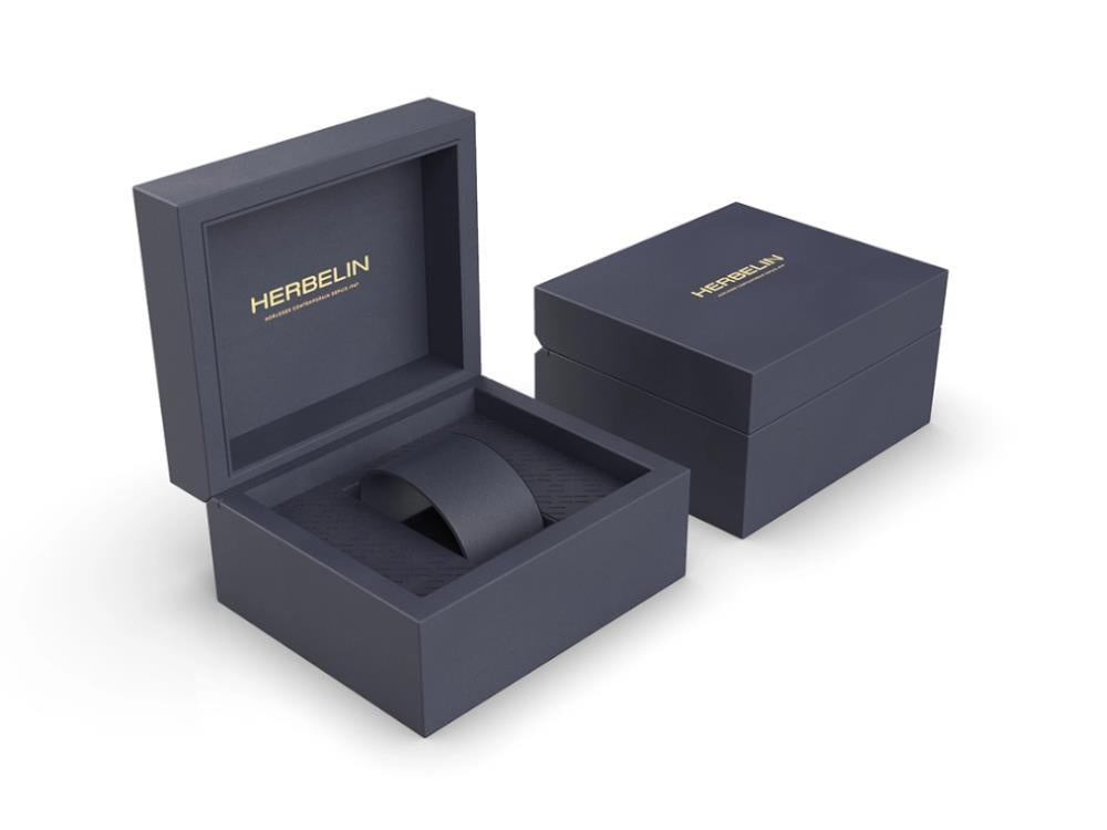 Herbelin Cap Camarat Quartz Watch, Stainless Steel, Black, 33 mm, 14545BTR49