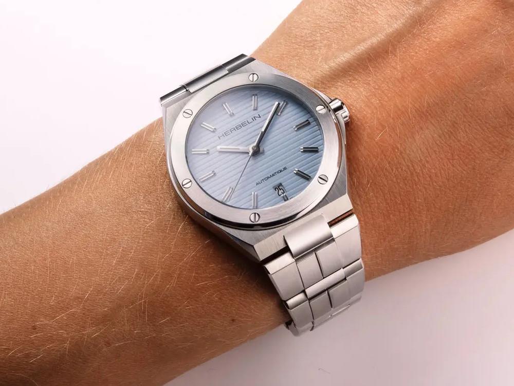 Herbelin Cap Camarat Automatic Watch, Stainless Steel 316L, Blue, 1545B25