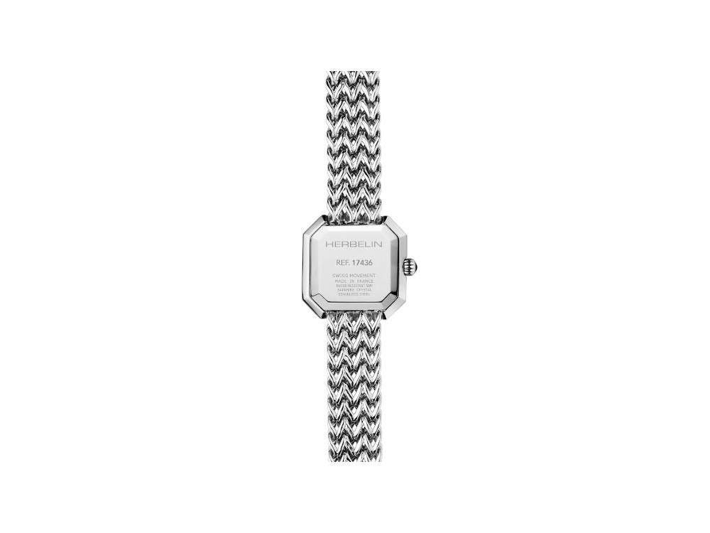 Herbelin Octogone Quartz Watch, Stainless Steel 316L, Black, 22 mm, 17436B49