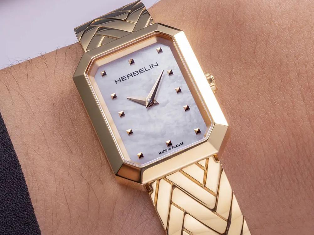 Herbelin Octogone Quartz Watch, Stainless Steel, White, 22 mm, 17446BP19