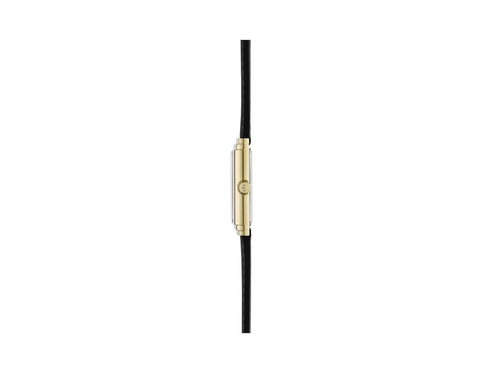 Herbelin Art Déco 1925 Quartz Watch, PVD Gold, Black, 29,5 mm, 17577P84