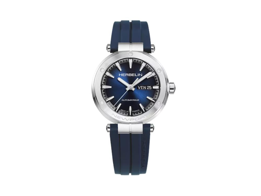 Herbelin Newport Automatic Watch, Blue, 42 mm, Day, 1768A15CB