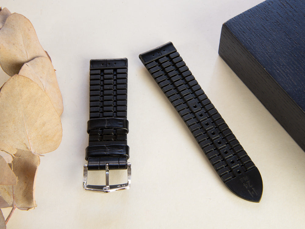 Hirsch Paul Performance Collection Strap, Black, 24 mm, 0925028050-2-24