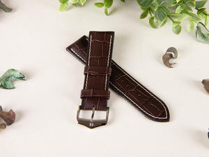 Hirsch George Performance Collection Strap, Brown, 24 mm, 0925128010-2-24