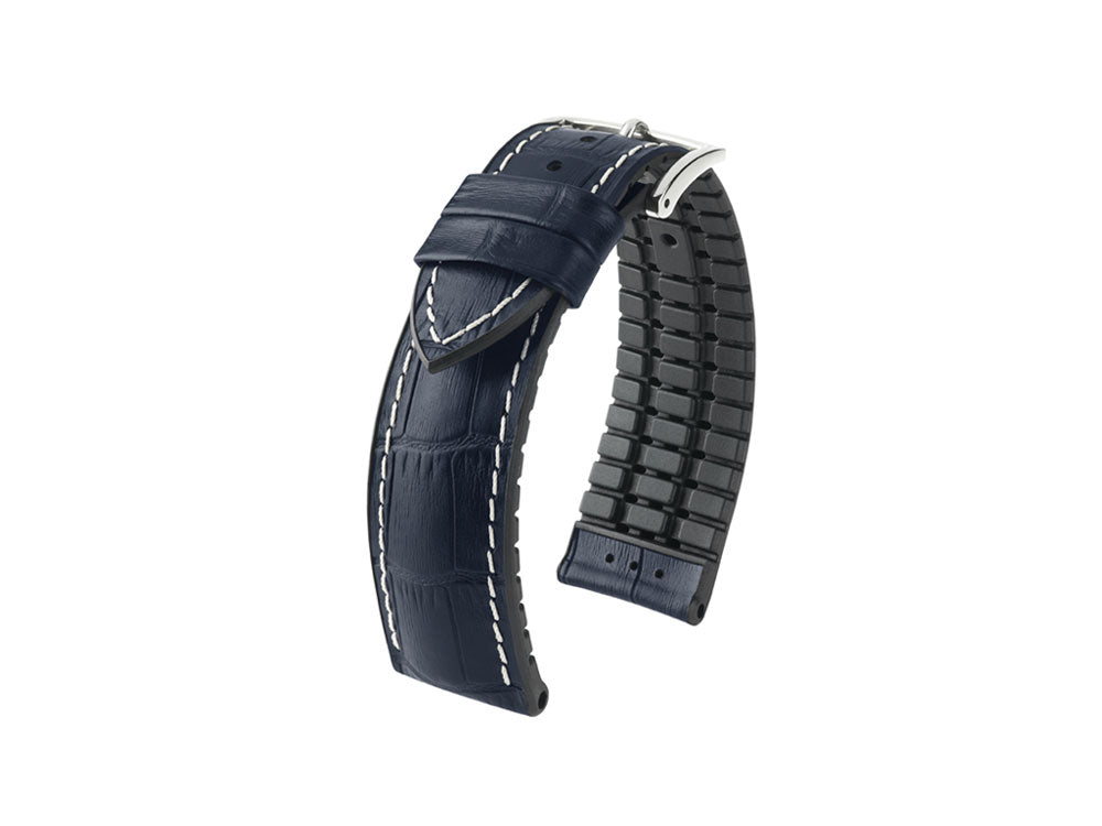 Hirsch George Performance Collection Strap, Blue, 20 mm, 0925128080-2-20