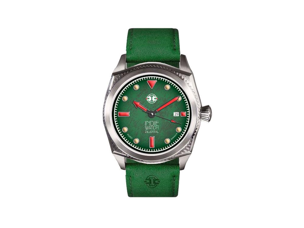 Indie Watch Zillertal Automatic Watch, Green, 40 mm, 163G