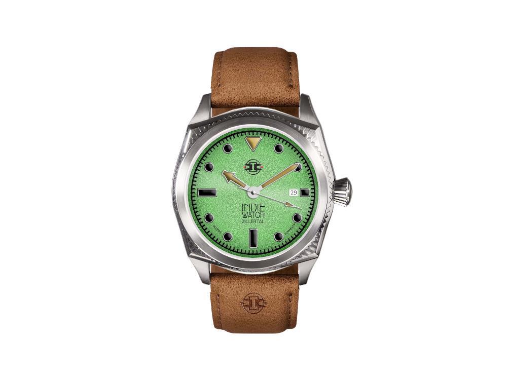 Indie Watch Zillertal Automatic Watch, Green, 40 mm, 163W