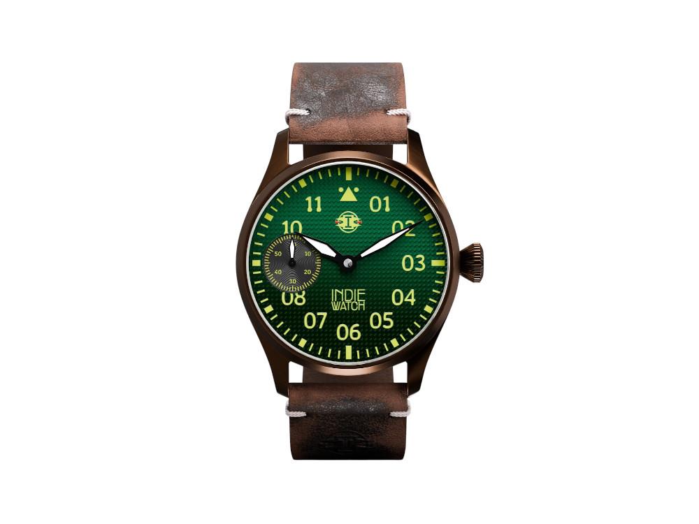 Indie Watch Swell Automatic Watch, PVD Bronze, Green, 42 mm, 257GB