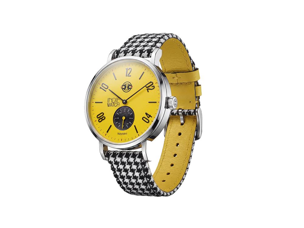 Indie Watch Kayseri Quartz Watch, Stainless Steel 316L, Yellow, 38 mm, 76Z