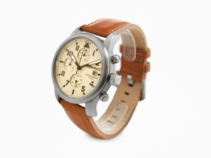 Ingersoll 1892 Hatton Automatic Watch, 46 mm, Beige, Leather strap, I01501