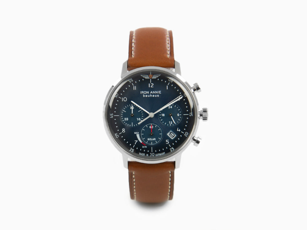 Iron Annie Bauhaus Quartz Watch, Blue, 41 mm, Chronograph, Solar, Day, 5086-3